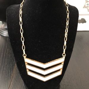 Coach white Chevron Necklace new without tags